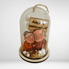 1-1 Καμπάνα με παππού και γιαγιά με αφιέρωση - Image 1