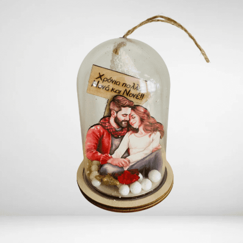 7-1 Καμπάνα με αφιέρωση για νονά και νονό - Image 1