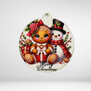 Στρογγυλό snowman gingerbread 5 cm