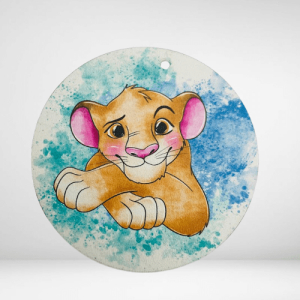 Ξύλινη Φιγούρα lion king watercolor blue