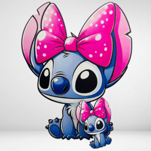 Πλάτη Λαμπάδας Stitch με φιόγκο